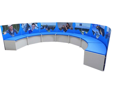 Curved Seating Booth
