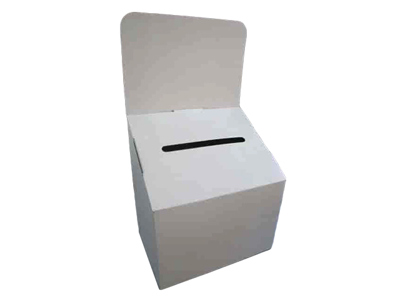 Small Cardboard Entry Box White